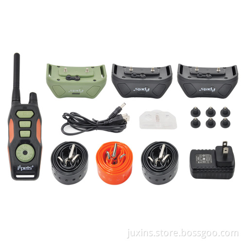 Ipets PET618-3 Waterproof Electric-shock Dog Collar With Remote For 3 dogs